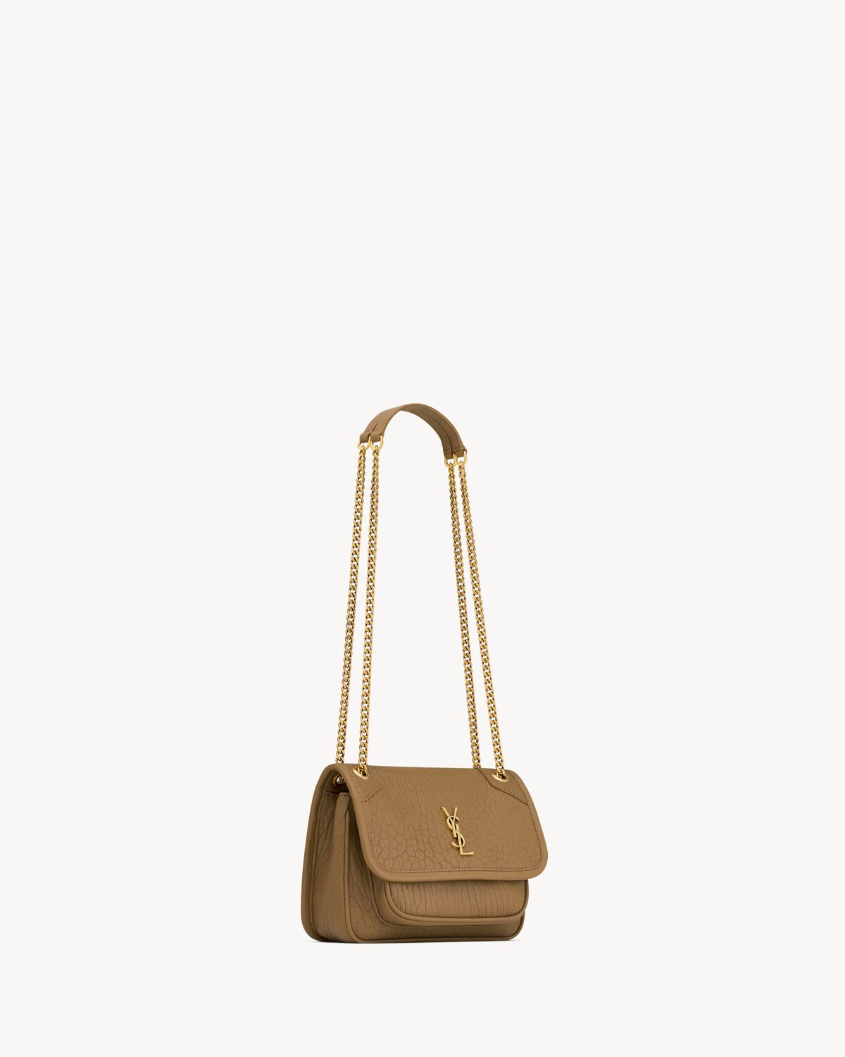 NIKI MINI IN GRAINED LAMBSKIN - DARK CORK