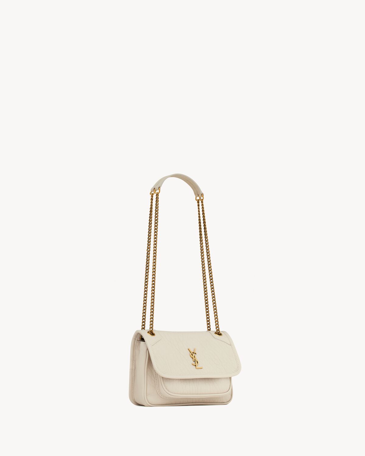 NIKI MINI IN GRAINED LAMBSKIN - WHITE