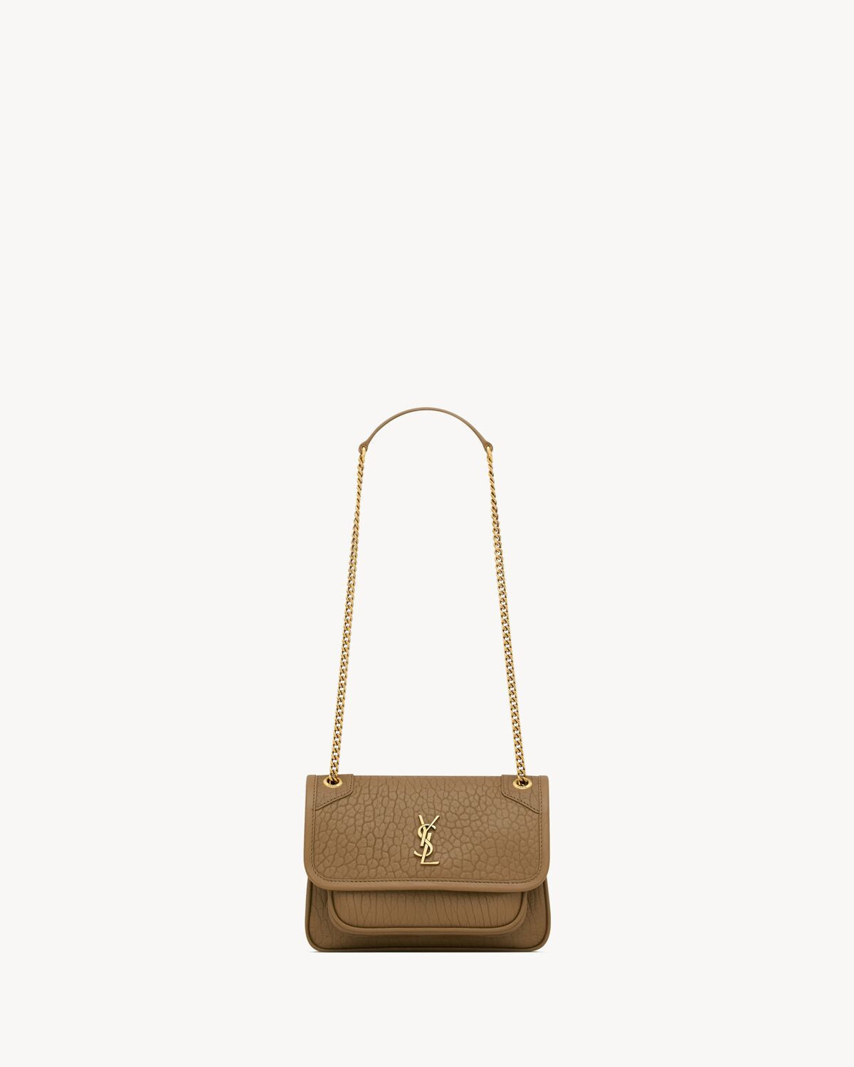 NIKI MINI IN GRAINED LAMBSKIN - DARK CORK