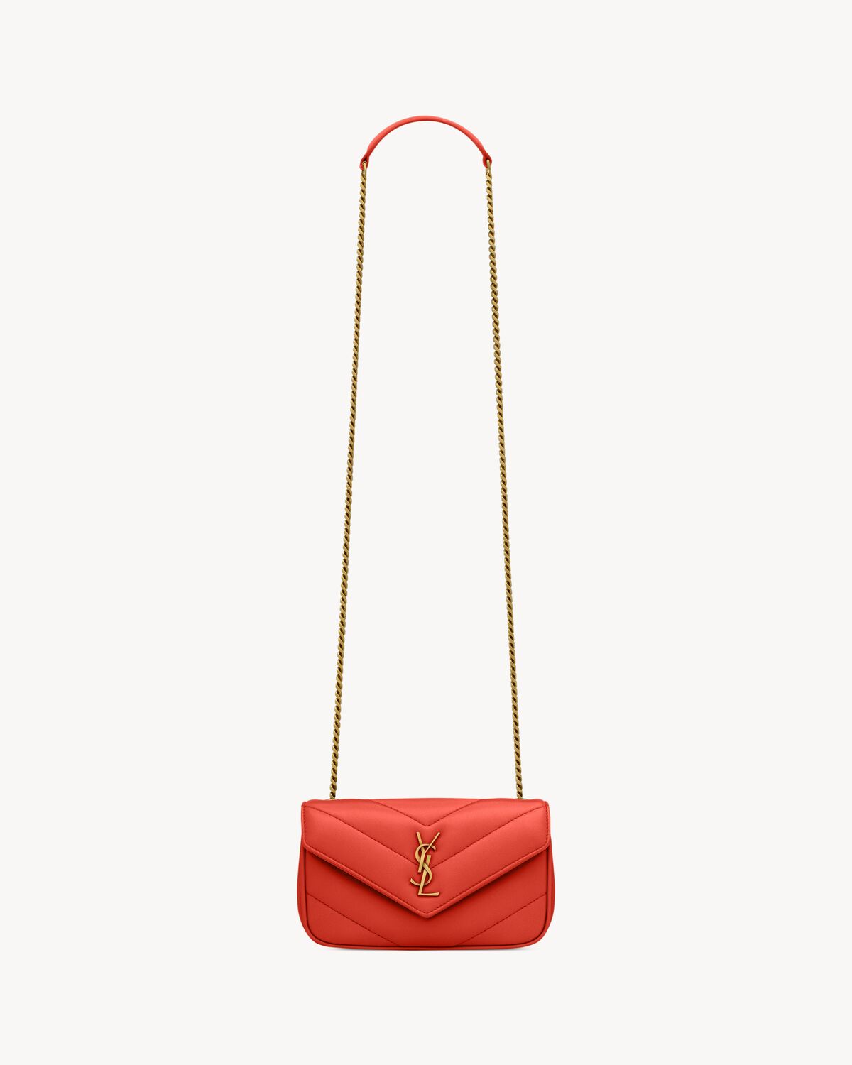 LOULOU MINI IN LAMBSKIN - CELOSIA ORANGE