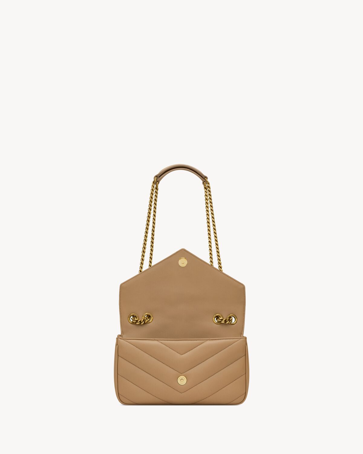 LOULOU SMALL IN QUILTED LEATHER - NATURAL TAN