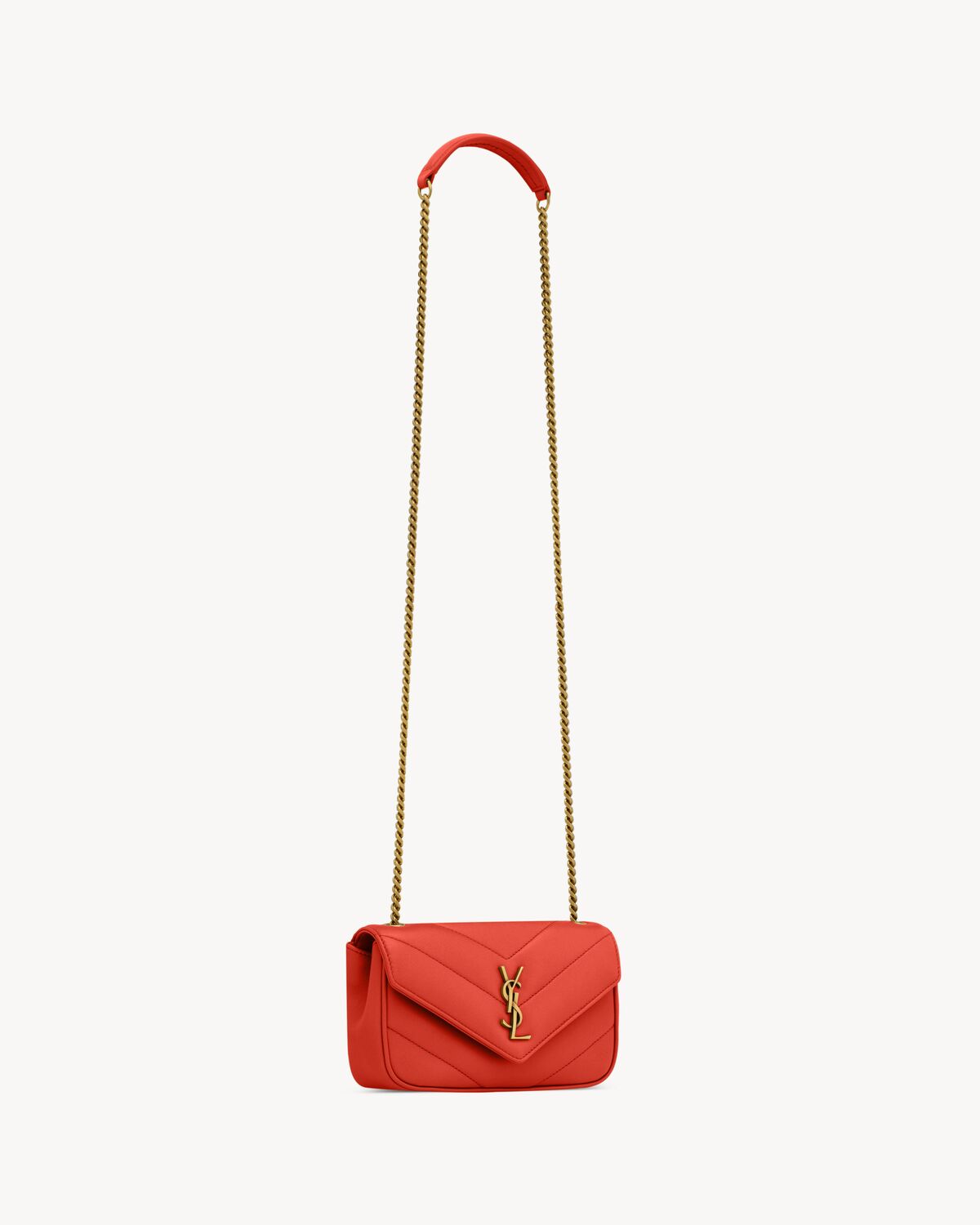 LOULOU MINI IN LAMBSKIN - CELOSIA ORANGE