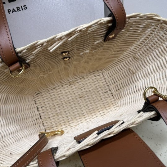 Celine - Classic Basket Teen Basket Natural Wicker