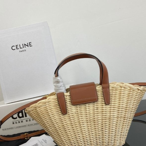 Celine - Classic Basket Teen Basket Natural Wicker
