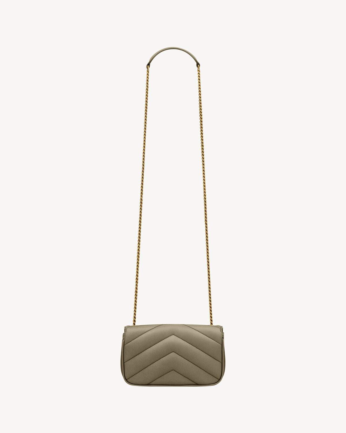 LOULOU MINI IN LAMBSKIN - LIGHT MUSK