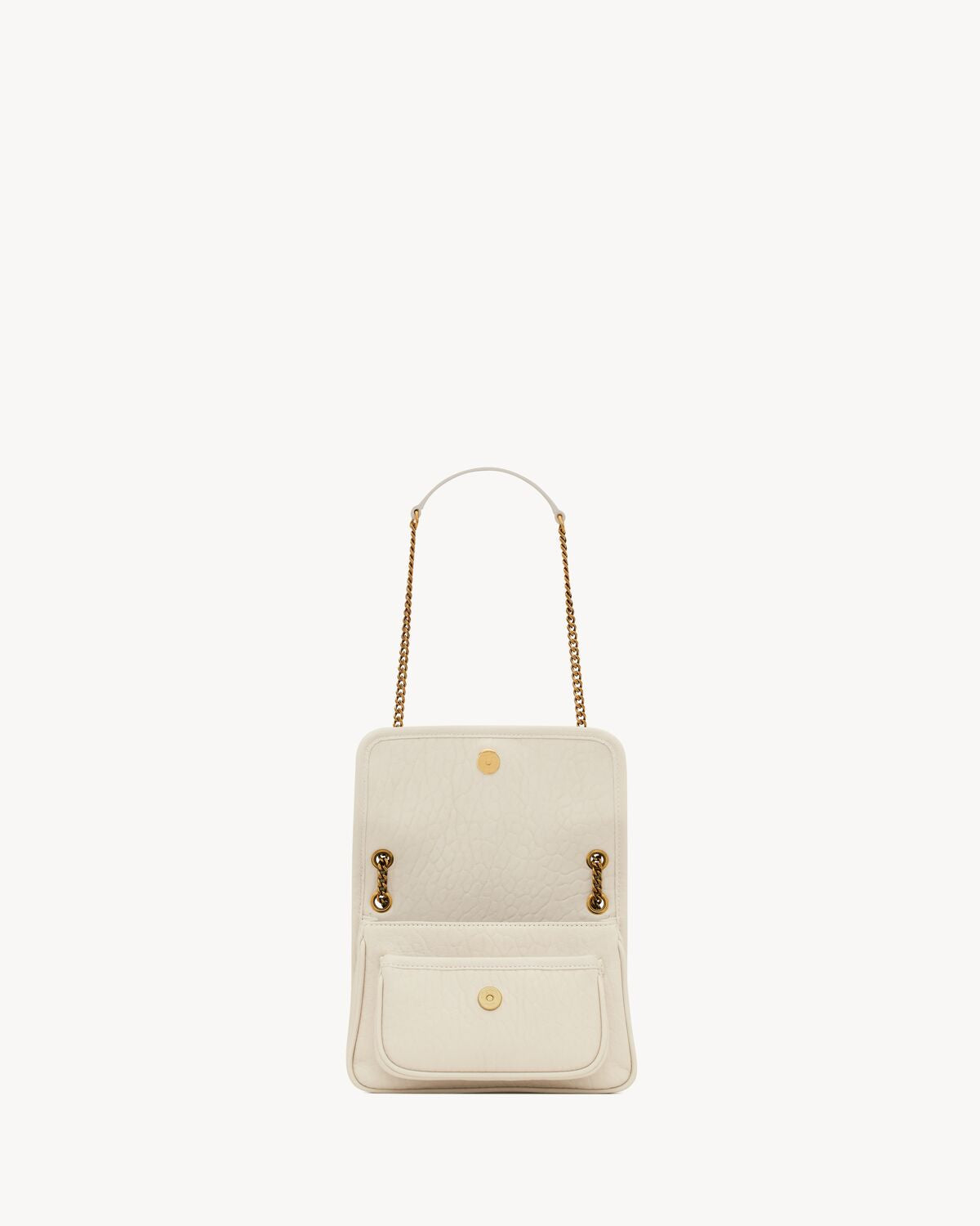 NIKI MINI IN GRAINED LAMBSKIN - WHITE
