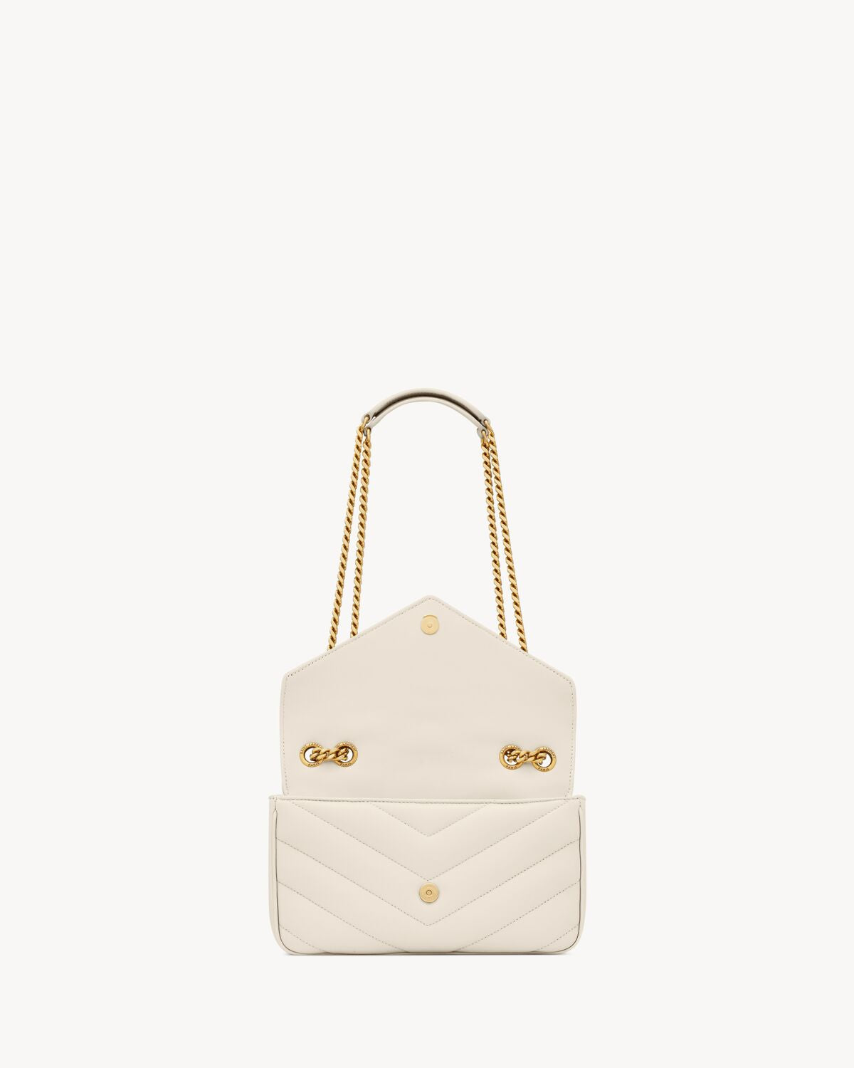 LOULOU SMALL IN QUILTED LEATHER - WHITE