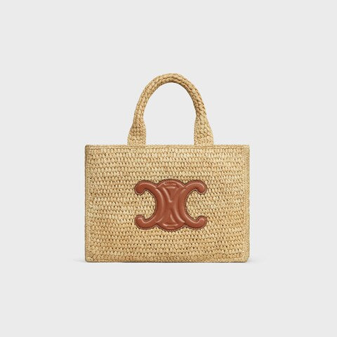 Celine - Small Tote Thais Raffia Calfskin Top