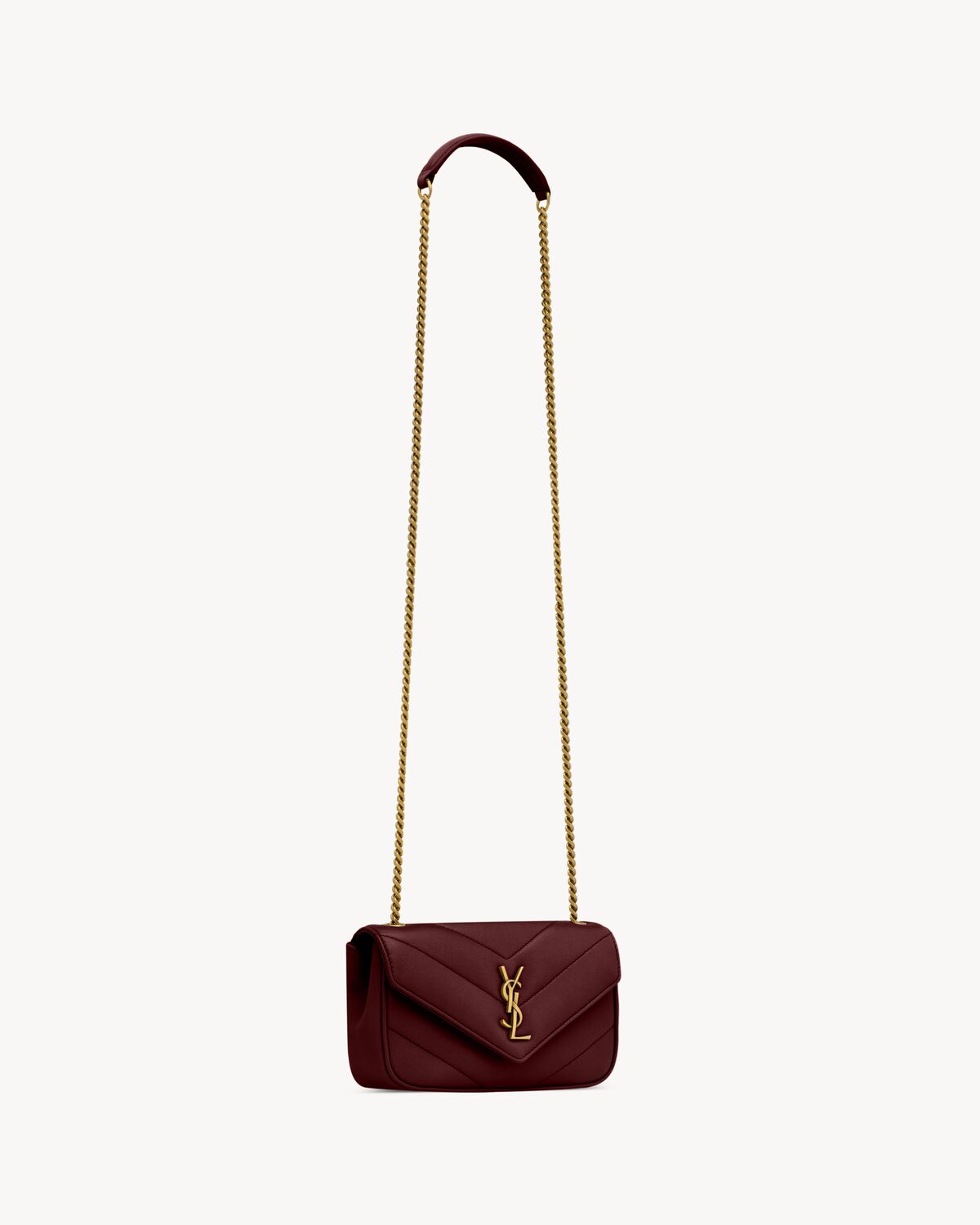LOULOU MINI IN LAMBSKIN - ROUGE CABERNET