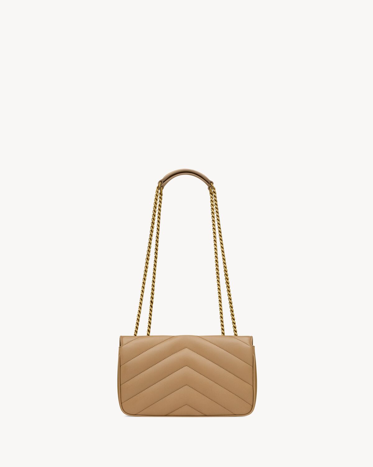 LOULOU SMALL IN QUILTED LEATHER - NATURAL TAN