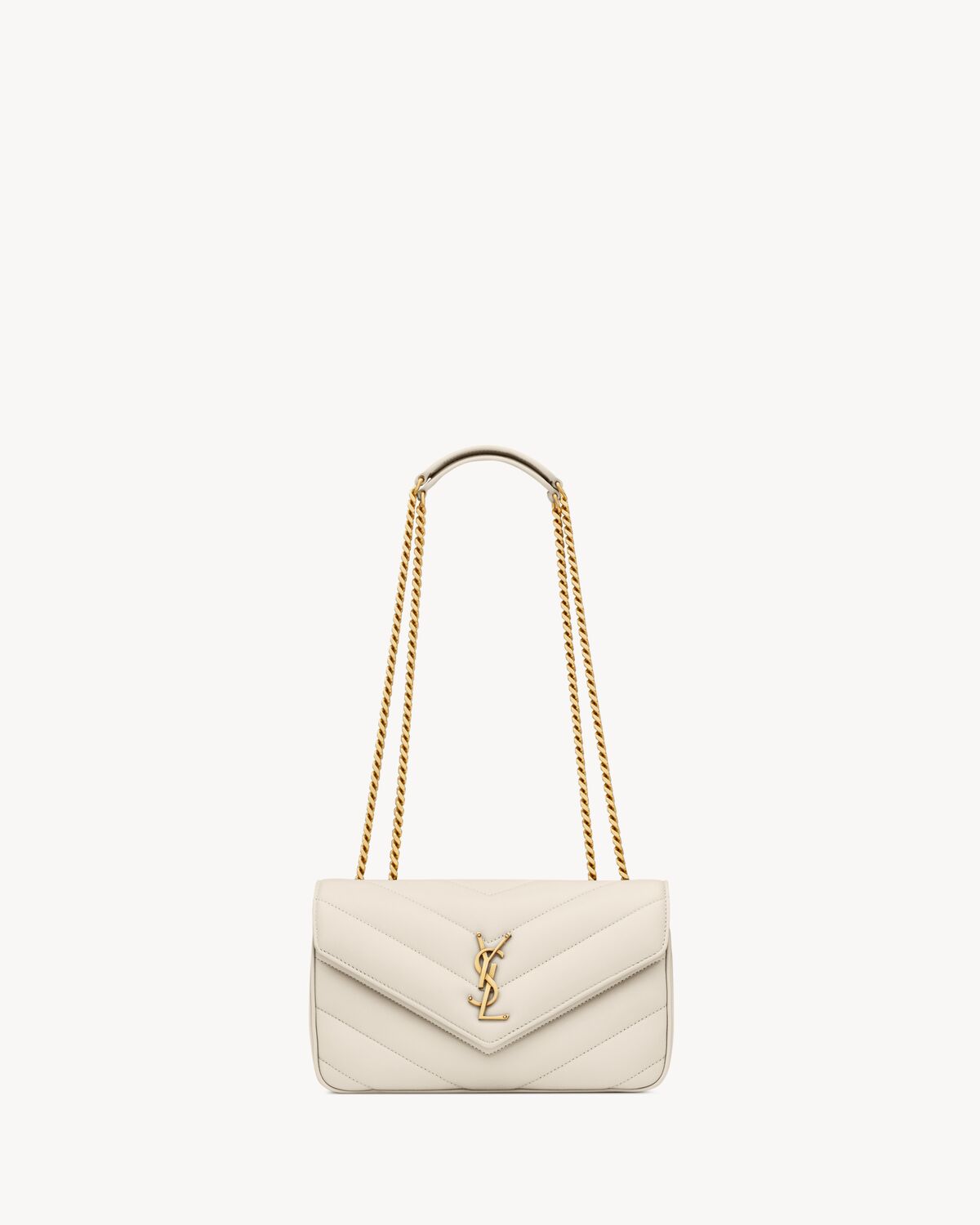 LOULOU SMALL IN QUILTED LEATHER - WHITE