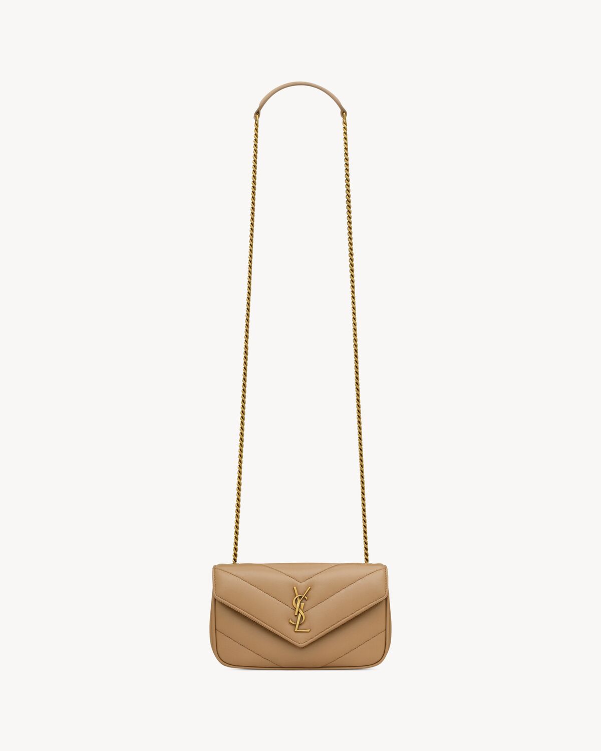 LOULOU MINI IN LAMBSKIN - NATURAL TAN