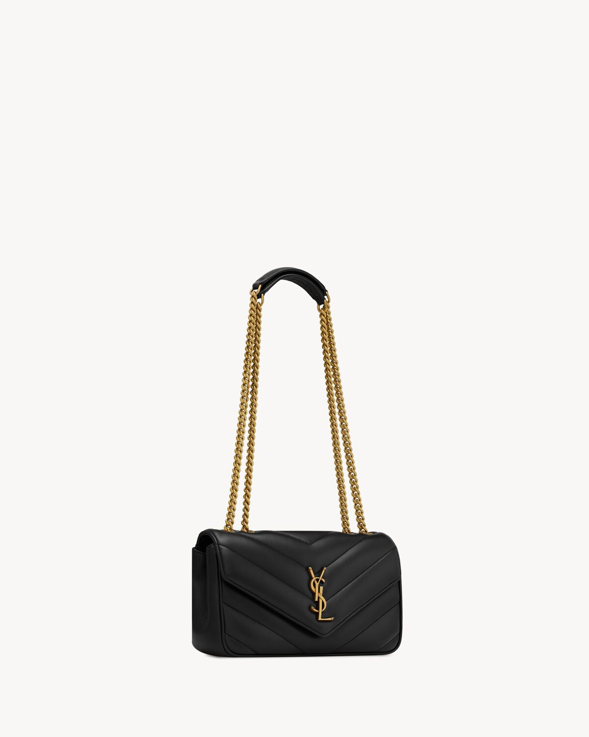 LOULOU SMALL IN QUILTED LEATHER - BLACK