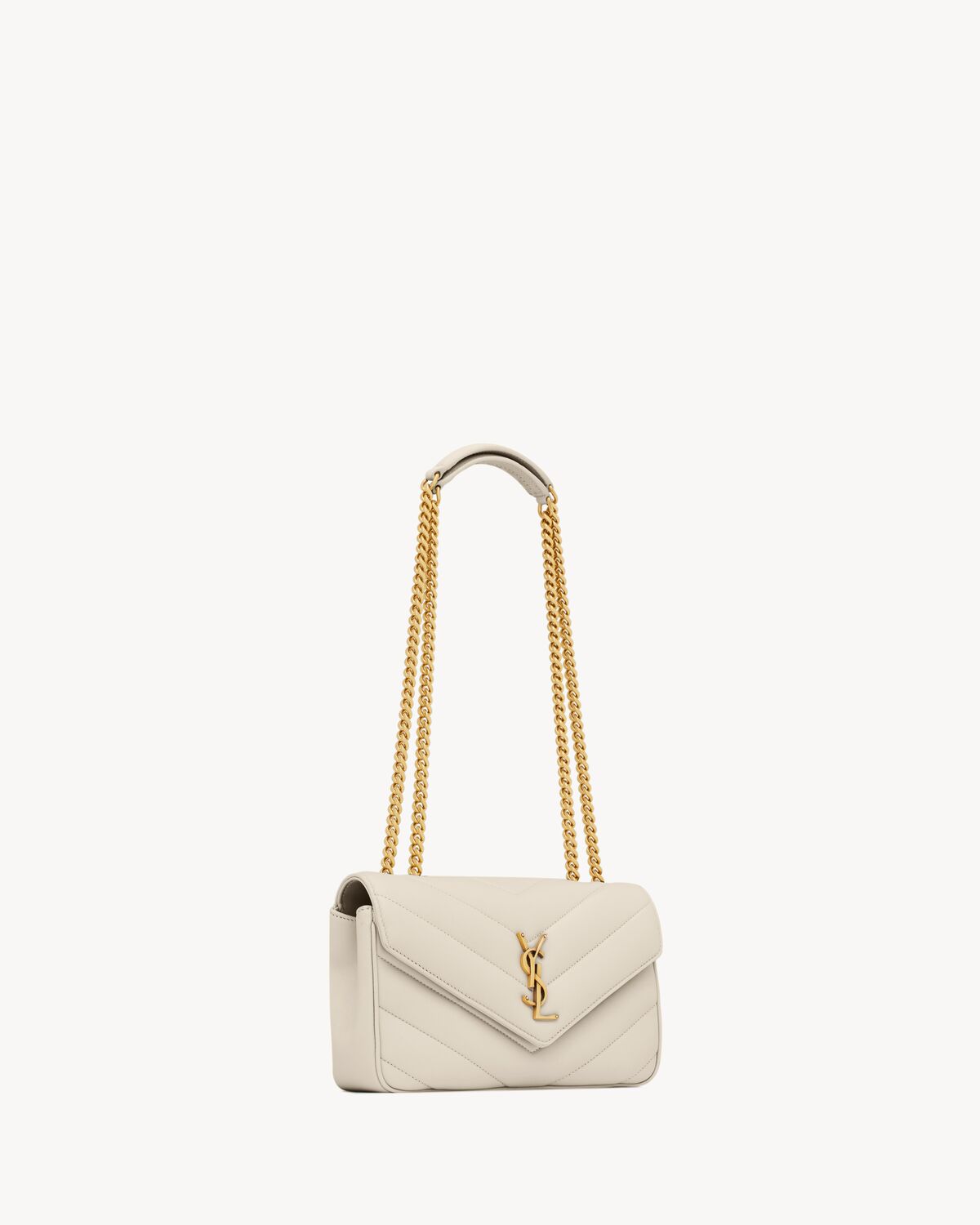 LOULOU SMALL IN QUILTED LEATHER - WHITE