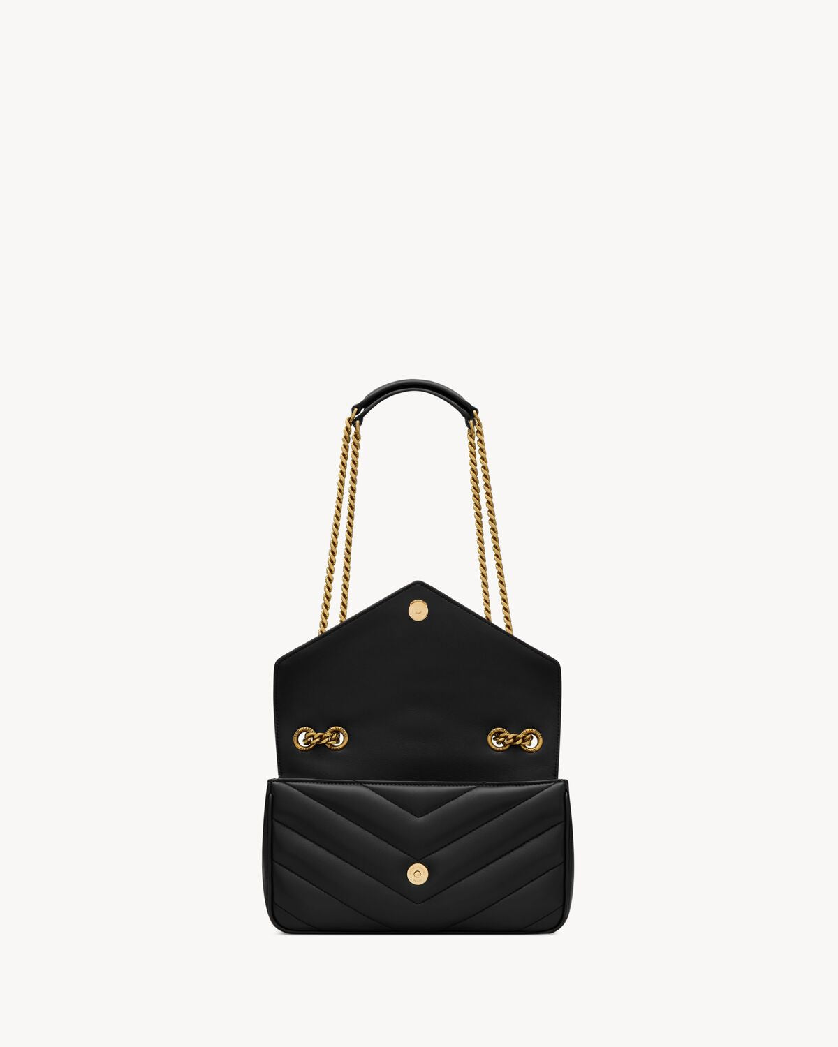 LOULOU SMALL IN QUILTED LEATHER - BLACK