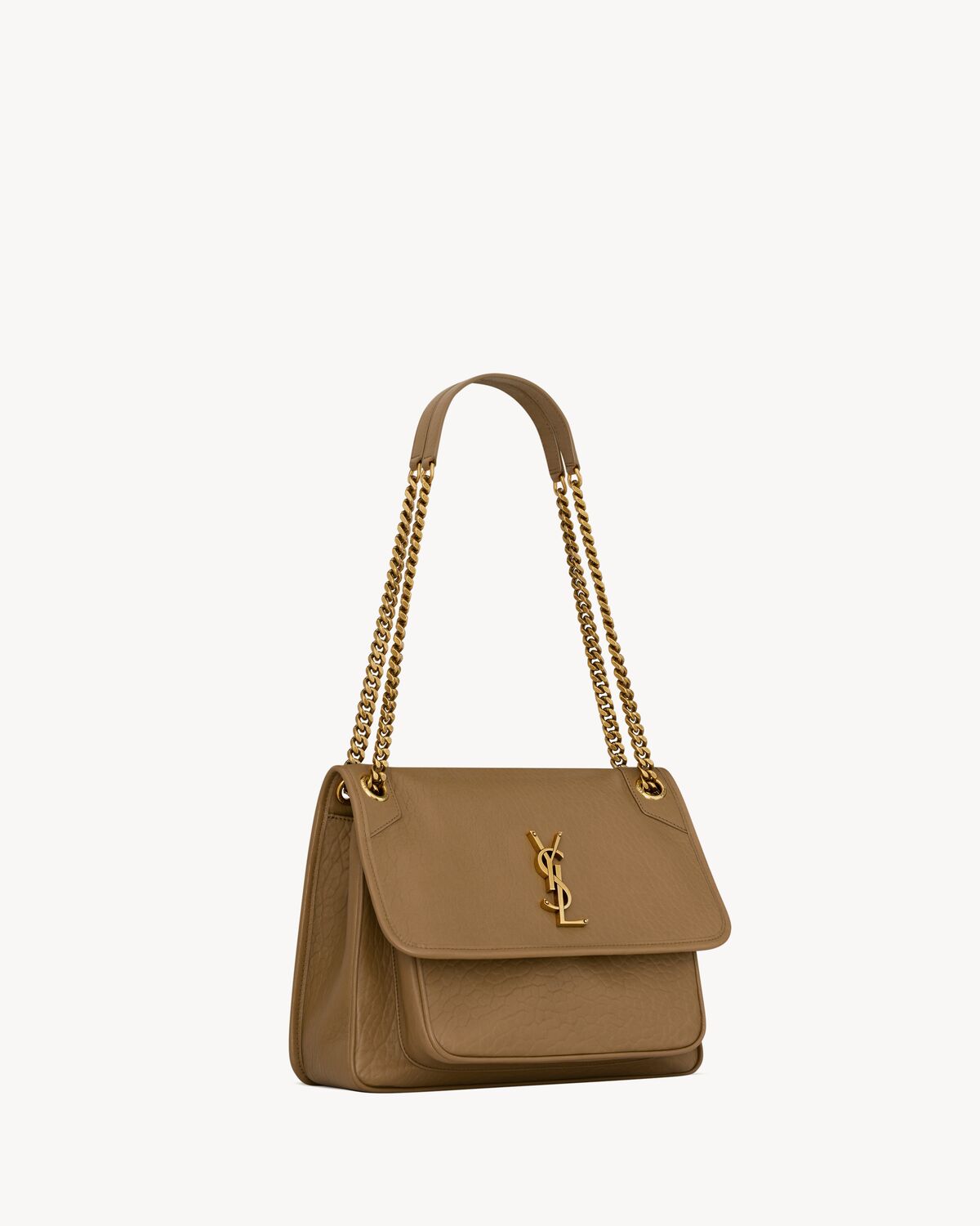 NIKI MEDIUM IN GRAINED LAMBSKIN - DARK CORK