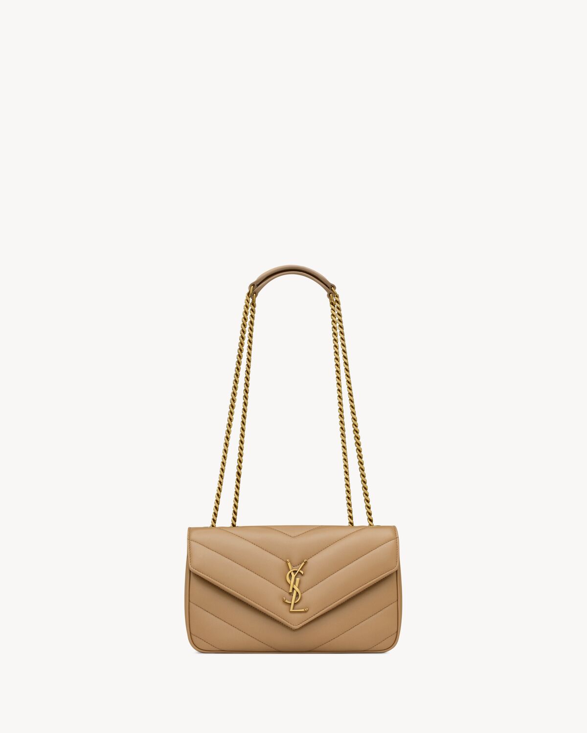 LOULOU SMALL IN QUILTED LEATHER - NATURAL TAN