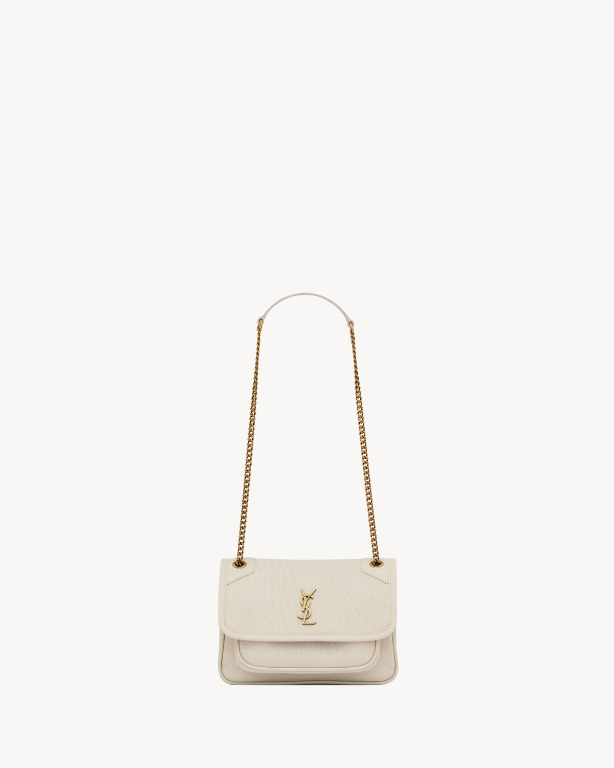NIKI MINI IN GRAINED LAMBSKIN - WHITE