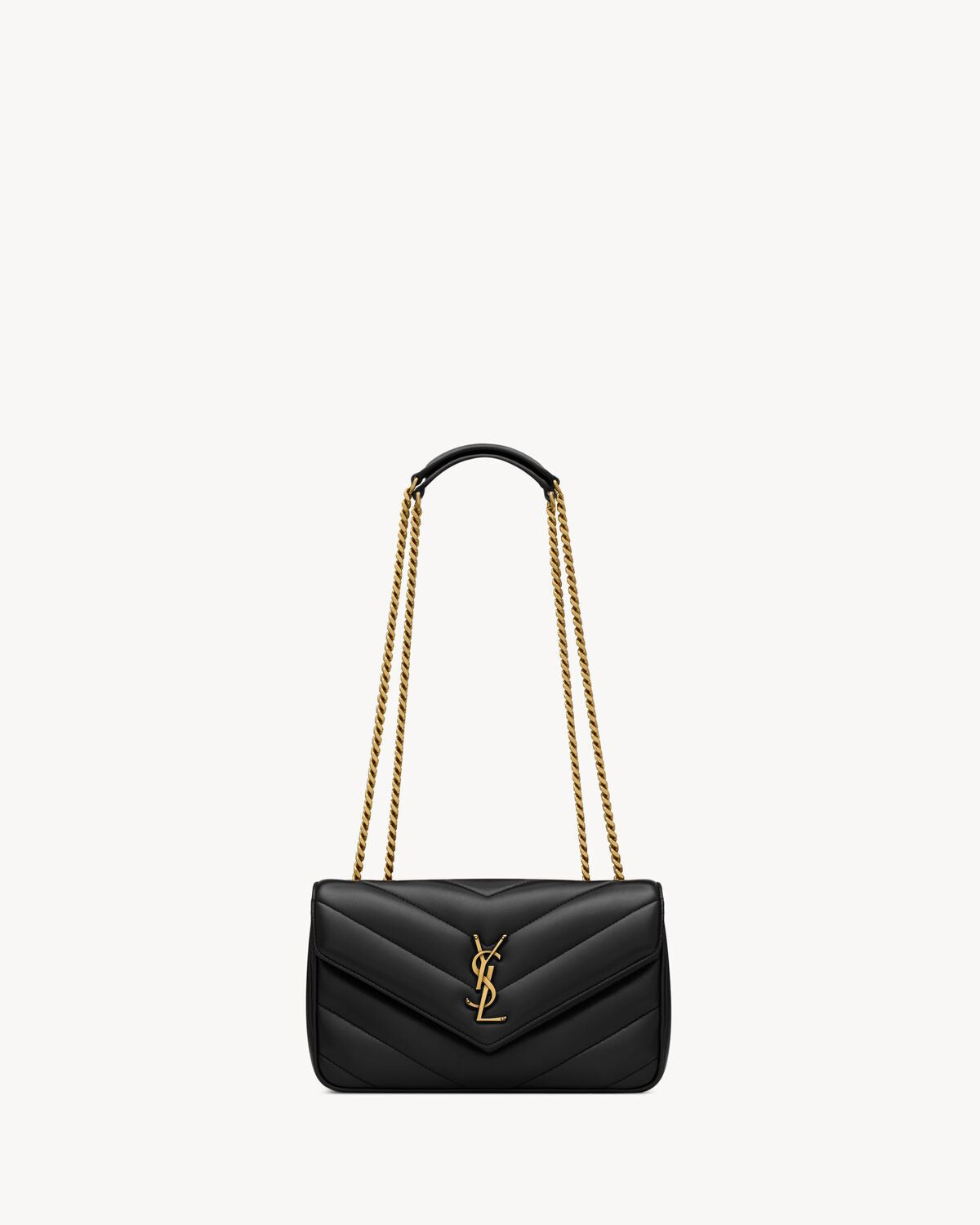 LOULOU SMALL IN QUILTED LEATHER - BLACK