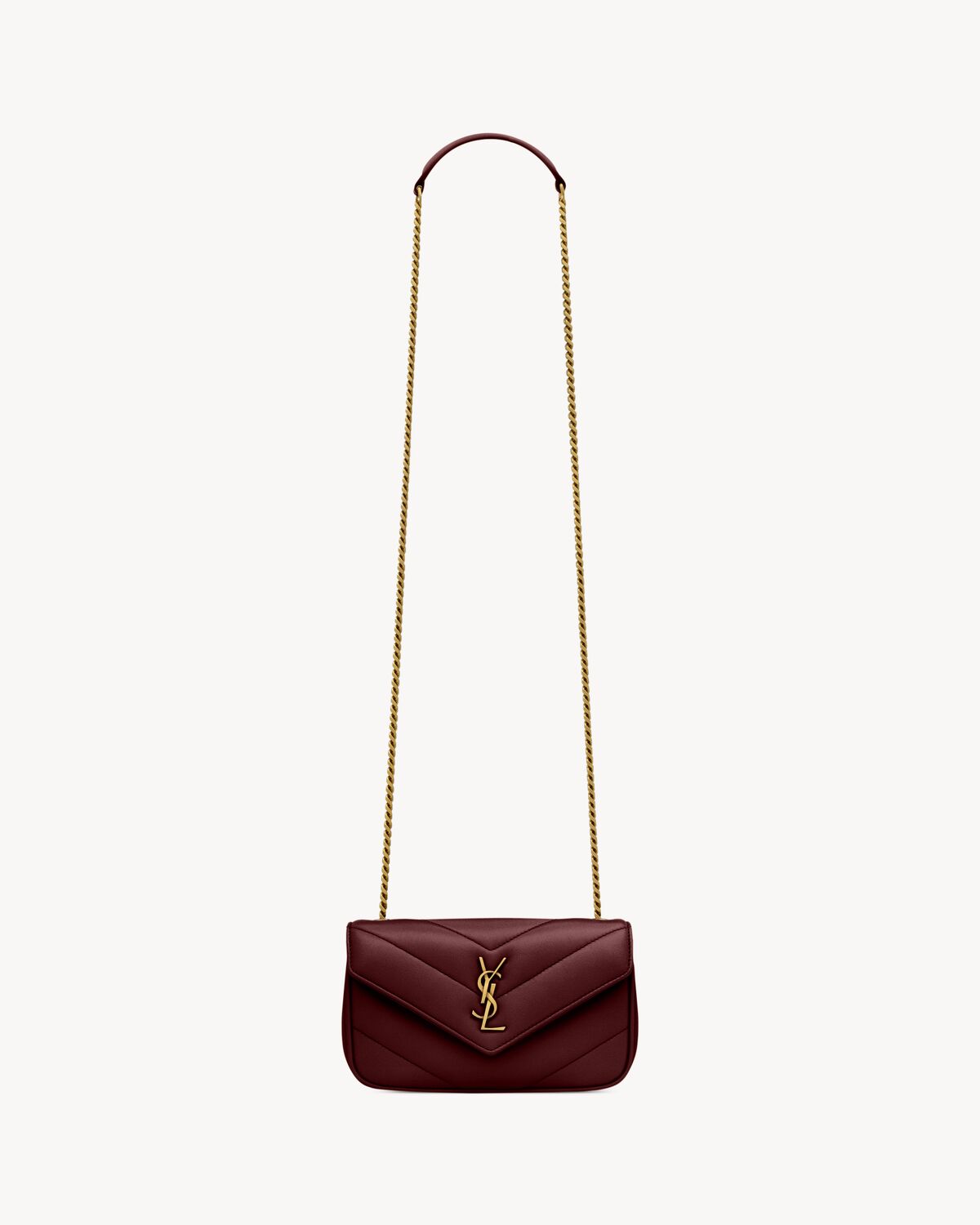 LOULOU MINI IN LAMBSKIN - ROUGE CABERNET