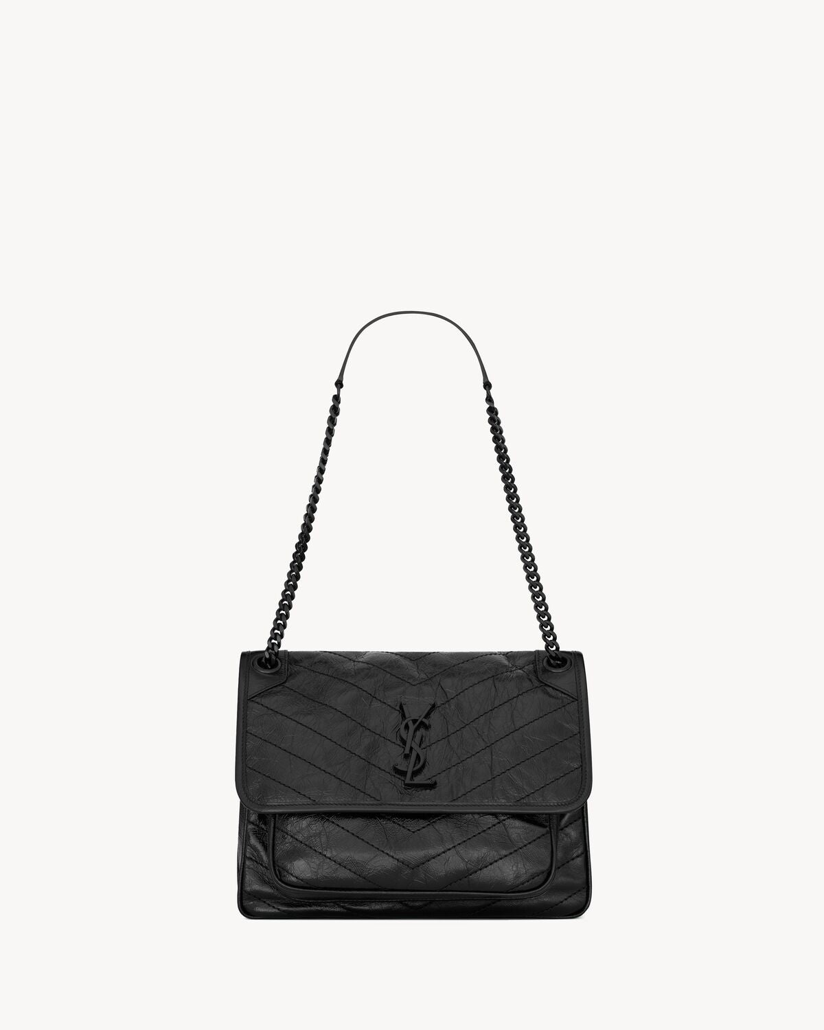 NIKI MEDIUM IN VINTAGE LEATHER - BLACK