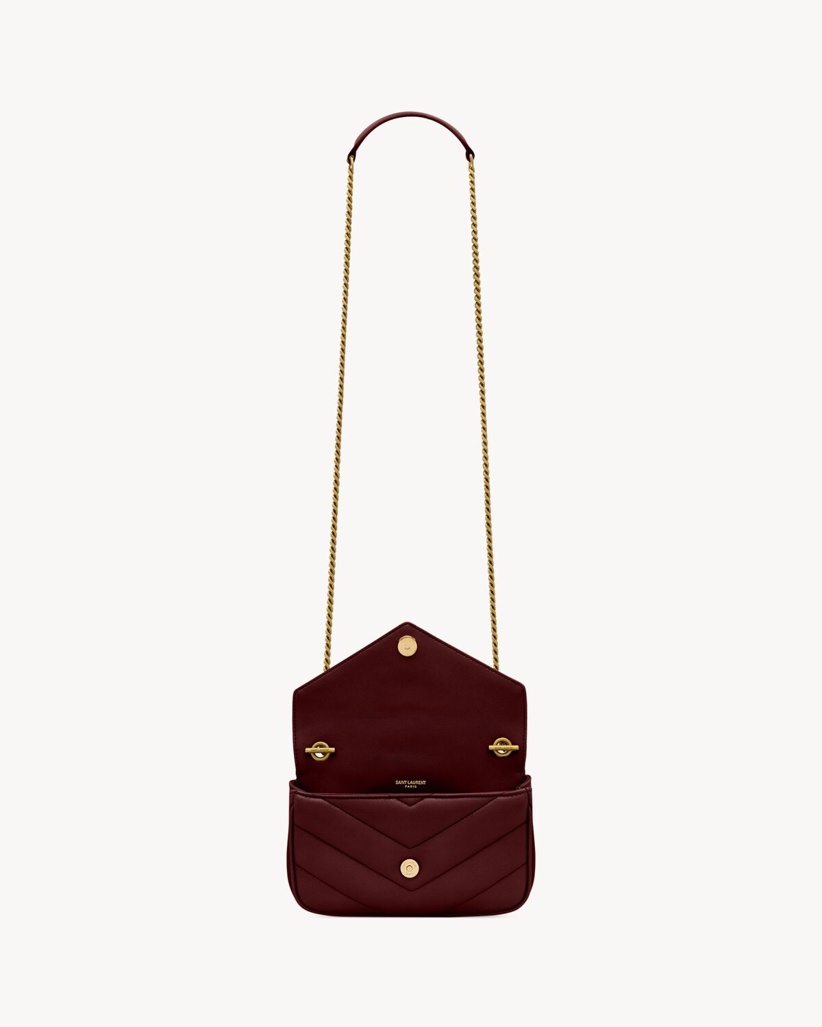 LOULOU MINI IN LAMBSKIN - ROUGE CABERNET