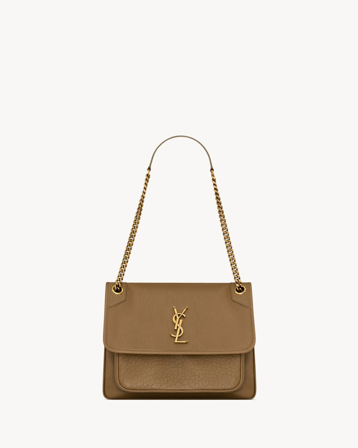 NIKI MEDIUM IN GRAINED LAMBSKIN - DARK CORK